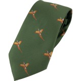 Cravata de vanatoare Jack Pyke cu fazan &ndash; Shooting Tie Pheasant culoare verde