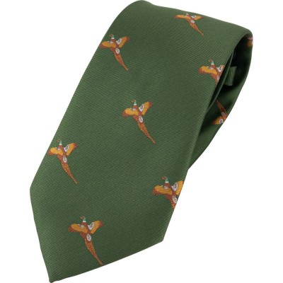 Cravata de vanatoare Jack Pyke cu fazan &amp;ndash; Shooting Tie Pheasant culoare verde foto