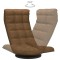 Scaun de podea pivotant, maro, material textil - 6