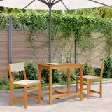 VidaXL Set mobilier de balcon cu perne, 3 piese, lemn masiv acacia