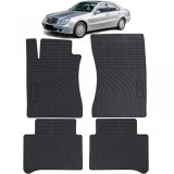 Set Premium de Covorase din Cauciuc Negru pentru Mercedes E-Class W211 S211 02-09 Performance AutoTuning
