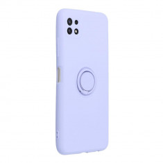 Husa Compatibila cu Samsung Galaxy A22 5G - Forcell Silicone Ring Violet