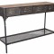 Consola industriala din metal cu blat din lemn LOF106