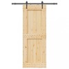 VidaXL Ușă glisantă cu set de feronerie 85x210 cm, lemn masiv de pin 3332738