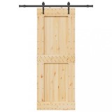 Ușă glisantă cu set de feronerie 85x210 cm, lemn masiv de pin