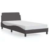Cumpara ieftin Cadru de pat, Dover, gri, 100x200 cm, piele ecologica