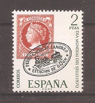 Spania 1970 - 1976 - Ziua Mondială a timbrului, 6 serii, 12 poze, MNH foto
