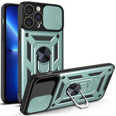 Husa pentru iPhone 13 Pro Max - Techsuit CamShield Series - Green foto