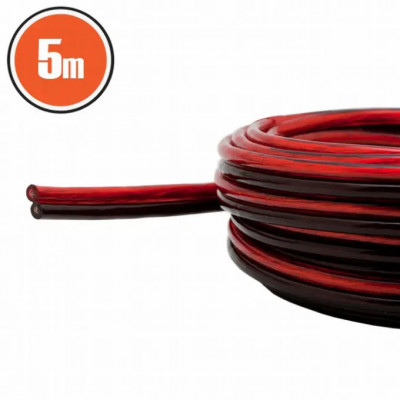 Cablu pentru difuzoare, 2x0,5mm&amp;sup2;, 5m foto