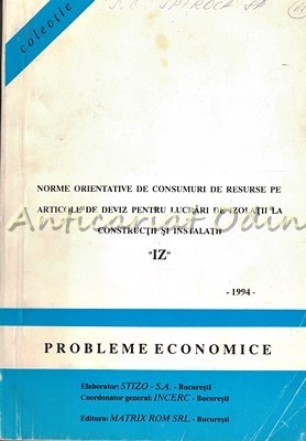 Norme Orientative De Consumuri De Resurse Pe Articole De Deviz Pentru Lucrari De