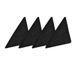 Set 4 Triunghiuri din Cauciuc cu Adeziv pentru Fixarea Covoarelor, Negru, CBD CORAL BEST DEALS 40 g 40 g 10 cm 10 cm 2 mm Negru 4 4 cm&sup3;