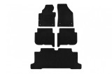 Talpi de mocheta cu doua straturi, potrivite pentru VW Touran 2007-2015, cu 7 locuri, cu deschideri ovale, set de 5 piese, negre Performance AutoTunin