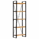 Cumpara ieftin Biblioteca cu 5 rafturi, 60 x 30 x 180 cm, lemn masiv de mango