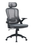 Cumpara ieftin Scaun birou negru gri Riverside 62.5x65x128 cm
