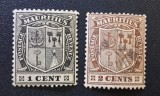Mauritius (Colonie Britanică) 1910&ndash;1935 -2 Timbre Clasice &bdquo;Stema Oficială a Coloniei Mauritius &rdquo; (1 Cent &amp; 2 Cents) - Cod: -PV1