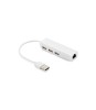 Cablu adaptor USB 2.0 la RJ45 retea Ethernet 100Mbps +HUB 3x USB 2.0, Well