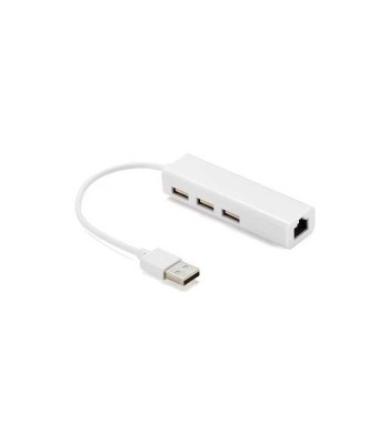 Cablu adaptor USB 2.0 la RJ45 retea Ethernet 100Mbps +HUB 3x USB 2.0 foto