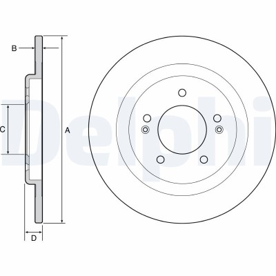 DELPHI BG4563C Disc frana foto