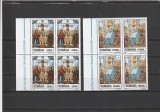 ROMANIA 2002 LP 1583 SFINTELE PASTI BLOCURI DE 4 TIMBRE MNH