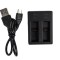 Incarcator cu doua sloturi pentru GoPro Hero 5 Hero 6 Hero 7 Negru
