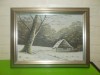Peisaj de iarna - PICTURA in ulei pe panza , semnata , scoala suedeza, Peisaje, Realism