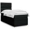 VidaXL Pat box spring cu saltea, negru, 90x190 cm, textil 3294220