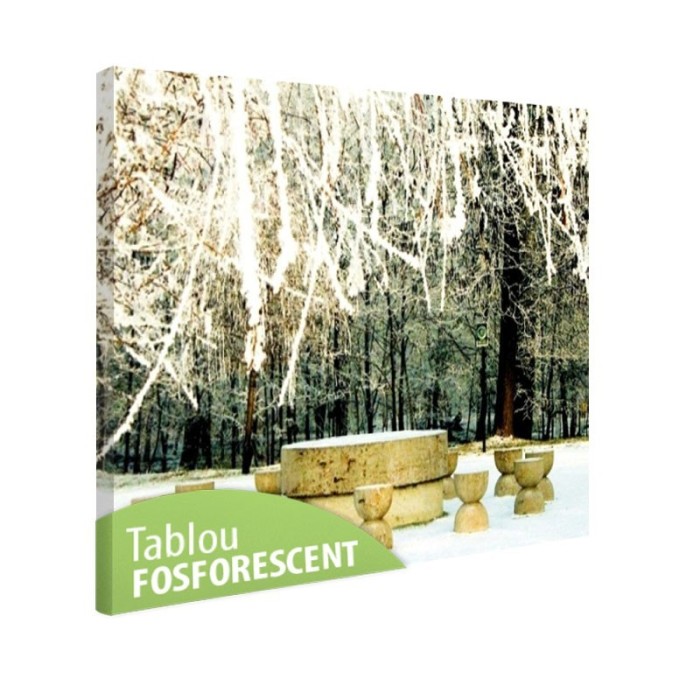 Tablou fosforescent Masa tacerii iarna - 90 cm x 52 cm