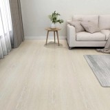 vidaXL Plăci de Pardoseală 55 pcs Bej 5,11 m&sup2; PVC 42046326