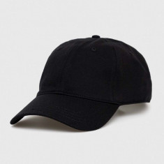 Lacoste șapcă de baseball din bumbac culoarea negru, neted