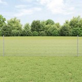 Gard din S&acirc;rmă Sudată cu 22 Posturi U Argintie 0.5x50 m Oțel
