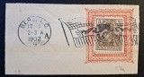 Imperiul German (1902) Decupaj 3 Pfennig "Germania - Reichspost" "Berlin W. 17.03.1902" (USED) CLK1