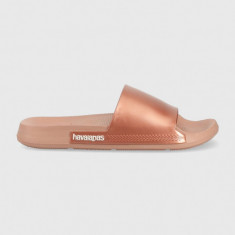 Havaianas papuci SLIDE CLASSIC femei, culoarea auriu 4147131.3544