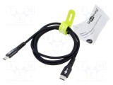 Cablu USB 2.0 USB C 1m negru Goobay