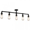 Lampă de tavan, negru, 5 becuri x E27, vidaXL