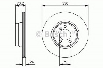 Disc frana BMW Seria 4 Cupe (F32, F82) (2013 - 2016) BOSCH 0 986 479 A06 foto