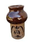 VAZA VINTAGE DIN CERAMICA, LUCRATA SI DECORATA MANUAL, SUEDIA