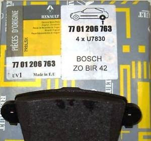 Placute frana spate Renault Master 2, Opel Movano, Nissan Interstar, Originale Renault 7701206763 Kft Auto