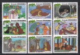Grenada Grenadine 1981 - Walt Disney - &bdquo;Doamna și Vagabondul&rdquo;, Serie + Colita, Cota 23 EURO, 4 Poze, MNH