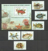 SAO TOME E PRINCIPE 1979-PESTI-VIATA MARINA-Bloc si serie completa de 6 timbre, Nestampilat