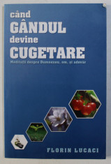 CAND GANDUL DEVINE CUGETAREA - MEDITATII DESPRE DUMNEZEU , OM SI ADEVAR de FLORIN LUCACI , 2005 foto