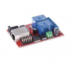 Modul cu 2 relee controlat prin LAN Ethernet TCP OKN-GM215 V foto