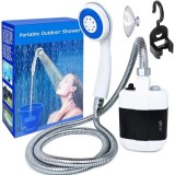 Cumpara ieftin Dus Portabil Pentru Camping Infiniteea&trade;️, Pompa Electrica, Acumulator 2200 mAh, Autonomie 2h, Debit 5L/min, Incarcare USB, Furtun 1.5m, Accesorii Prin