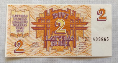 Latvia / Letonia - 2 Rubli / ruble (1992) foto