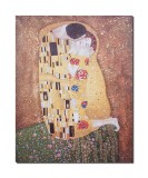 Cumpara ieftin Tablou canvas, Sarutul, The Kiss, 50x40cm, Gustav Klimt, gata de agatat pe perete