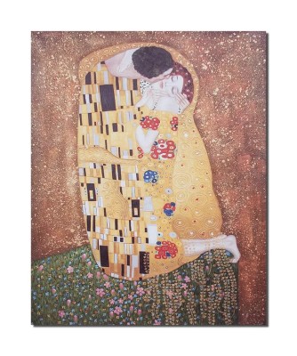 Tablou canvas, Sarutul, The Kiss, 50x40cm, Gustav Klimt, gata de agatat pe perete foto
