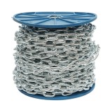 Lant electrogalvanizat DIN 5685A 4.7x19x17 mm, 30 m, pe tambur din plastic