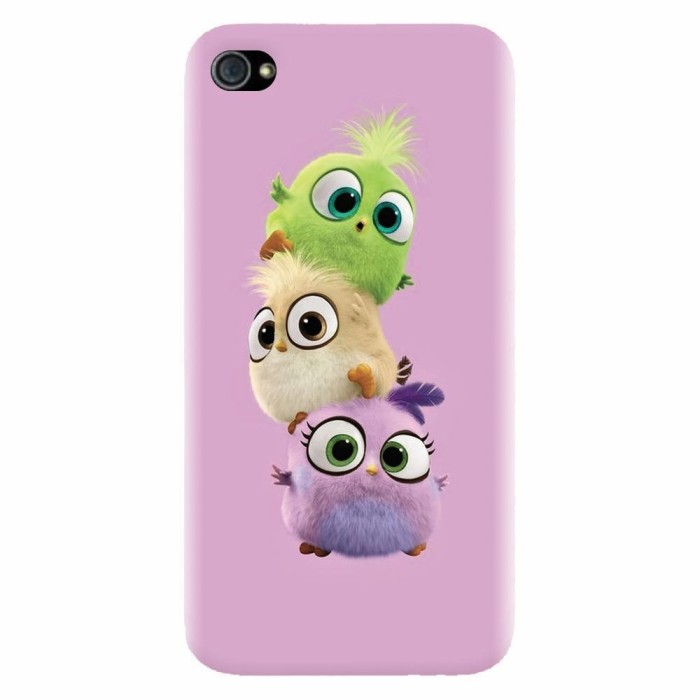 Husa silicon pentru Apple Iphone 4 / 4S, Baby Birds