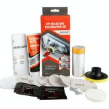 Kit Profesional Restaurare Faruri APF&reg; Brightener DIY: Slefuire, Lustruire, Protectie UV, Uz Casnic, Stopuri, Lampi Ceata, Semnalizatoare