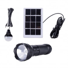 Kit Solar cu lanterna LED CL-038, 3 W, bec LED SMD foto