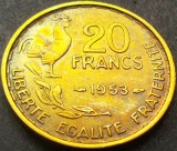 Cumpara ieftin Moneda istorica 20 FRANCI - FRANTA, anul 1953 *cod 1935 - FARA litera B, Europa